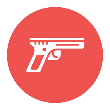 Gun icon vector image. Can be used for Shooting.