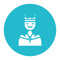 King icon vector image. Can be used for Fairytale.