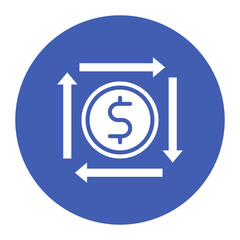 Cash Flow icon vector image. Can be used for Crisis Mangement.