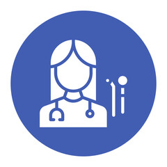 Dentist Nurse icon vector image. Can be used for Nursing.