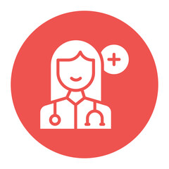 Paramedic Female icon vector image. Can be used for Public Services.