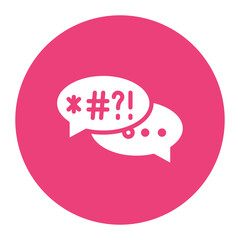 Obscene Language icon vector image. Can be used for Addiction.