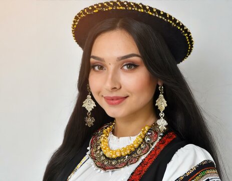 Femme costume traditionnel bijoux