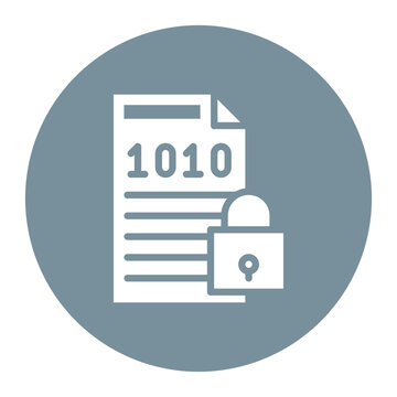 Encrypted Data icon vector image. Can be used for Compliance And Regulation.