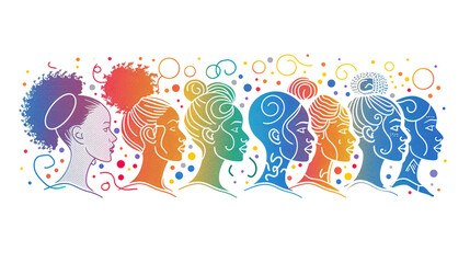 Business culture concept of Diversity, inclusion, equality, honesty, belonging, shown by different color of people heads together, watercolor art