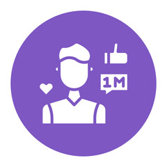 Macro influencer icon vector image. Can be used for Video Blog.