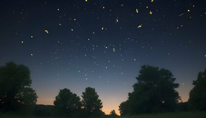 Fireflies Forming Constellations In The Sky