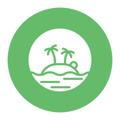 Island icon vector image. Can be used for Geography.