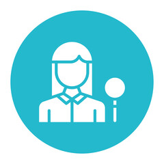 Dermatogist Female icon vector image. Can be used for Dermatology.