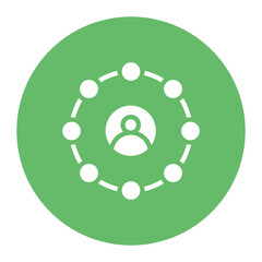 Key Person icon vector image. Can be used for Human Resource.