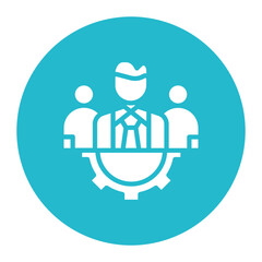 Employee Productivity icon vector image. Can be used for Staff Management.