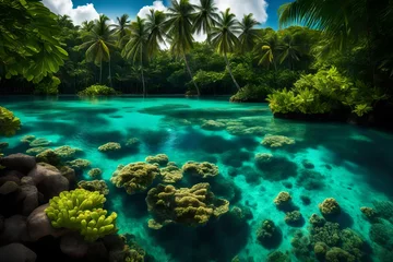 Foto op Canvas tropical coral reef © usman