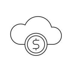 Dollar with cloud icon