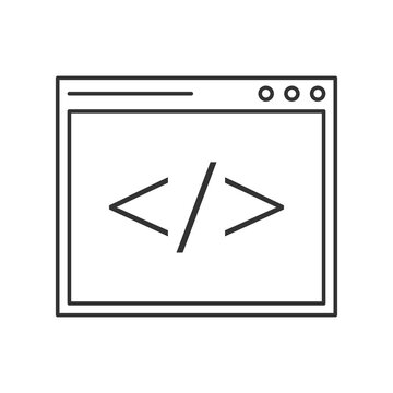 Coding icon, code editor