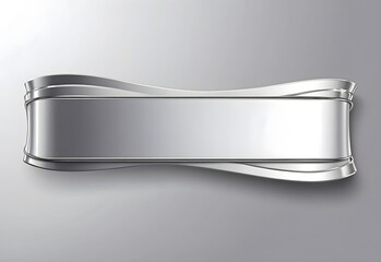 A sleek silver banner with ample copy space, designed for modern and sophisticated content, generative AI