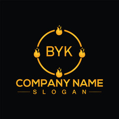 Letter BYK logo vector design for corporate business - obrazy, fototapety, plakaty