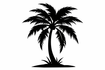palm tree silhouette art 