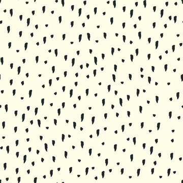 seamless pattern with dots white background hand draw black dots