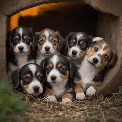 abandoned puppies seek comfort, optimism, camaraderie while awaiting adoption