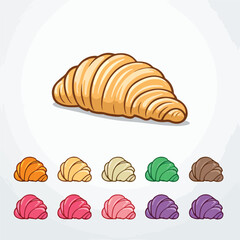 Croissant line icon. Graphic elements for your design