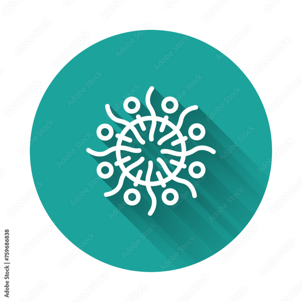 Poster white line firework icon isolated with long shadow background. concept of fun party. explosive pyrot