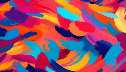 Naklejka premium A colorful abstract painting with brush strokes and texture