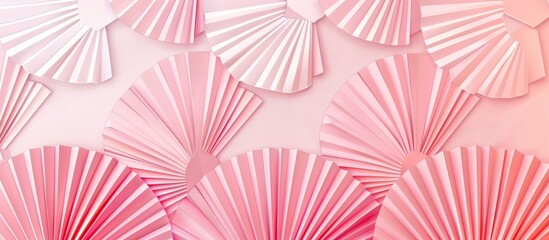 Abstract geometric fan pattern. Decorative design in stylish pink. - obrazy, fototapety, plakaty