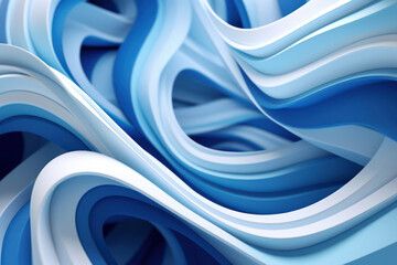 Abstract Blue Wave Design: A Light Wallpaper with Smooth Graphic Illustration of Modern Curve Concept on a White Background