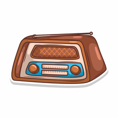 cartoon  classic radio illustration art