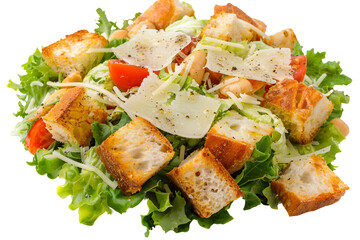 Caesar Salad isolated on transparent background,