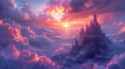 Cloud Castle wandering in the serene embrace of the sky