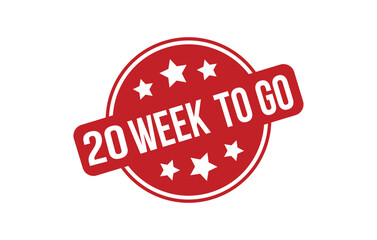 20 week to go word concept vector illustration