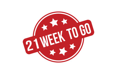21 week to go word concept vector illustration
