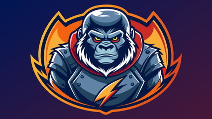 Gorilla mascot logo vector art