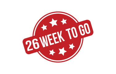 26 week to go word concept vector illustration