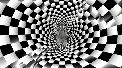 The optical illusion in the image shows chaotic patterns in a stylized 10x10 grid, leaving the viewer mesmerized and intrigued.