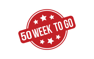 50 week to go word concept vector illustration