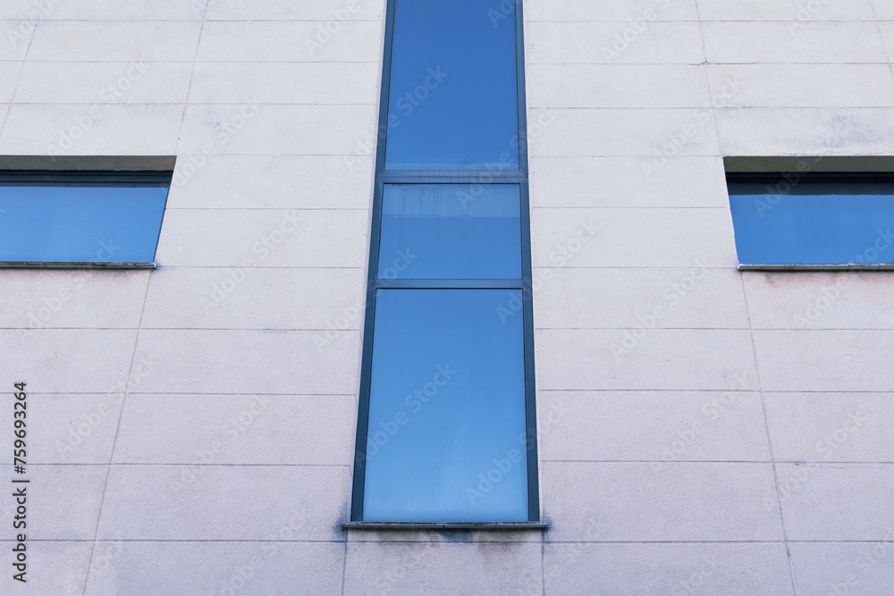 Poster abstract architecture. close up of a modern office facade.