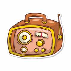 cartoon  classic radio illustration art