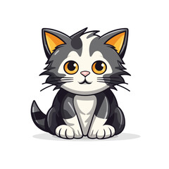Cute Cat paws - logo symbol protect sign flat vector
