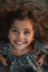 portrait of a child close-up Generative AI