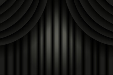 3d fashion theater Curtain with copy space. Design luxury 3d Curtain falls. Stage background concept. Vector illustration can used web banner, poster template.  - obrazy, fototapety, plakaty
