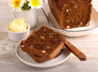 Rye molasses bread with orange peel