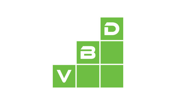 VBD initial letter financial logo design vector template. economics, growth, meter, range, profit, loan, graph, finance, benefits, economic, increase, arrow up, grade, grew up, topper, company, scale