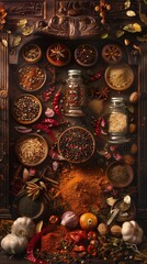 A spices seem to backon, inviting the viewer to embark on sensory adventure.