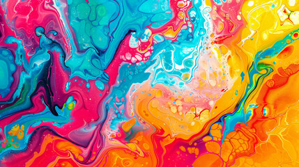 Abstract Colorful Marbled background, fluid paint art liquid