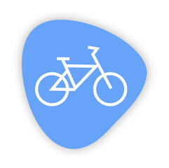 blue icon with bicycle