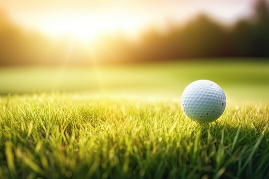 golf ball on a green field