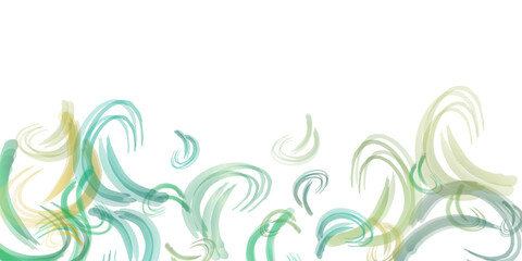 green fresh tea leaves isolated on white background