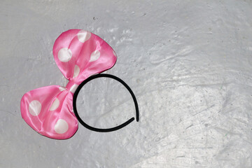 Easter bunny ears as headbands worn by children in Easter celebrations